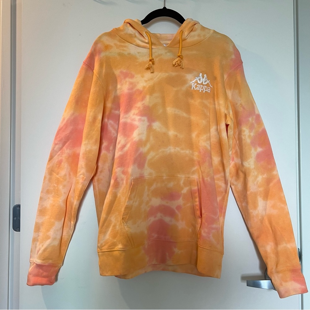 Kappa Tie-Dye Unisex Hoodie Multicolored (Orange Pink White)